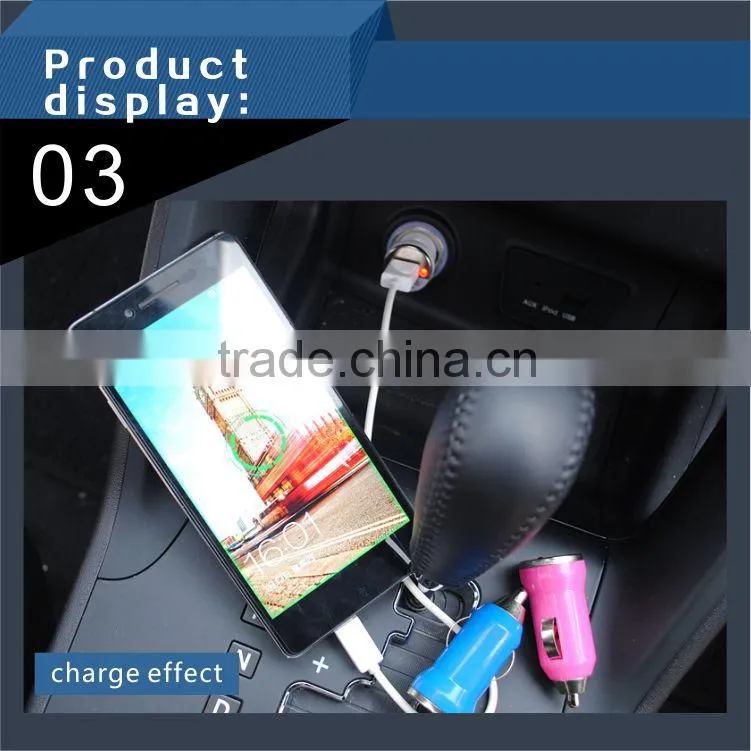 High quality colorful in car charger 12V 1A for mobile