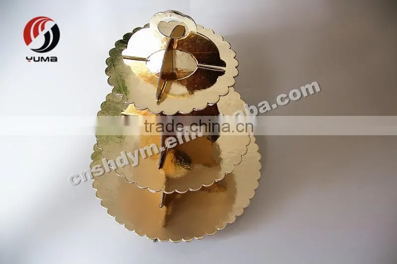 food grade painting colorful paper cake Stand