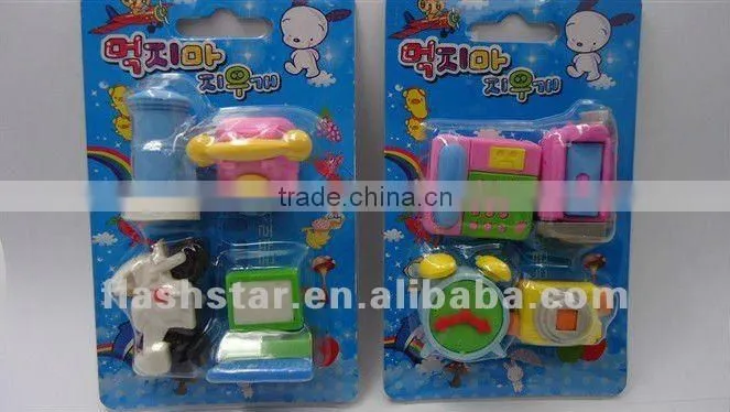 cute customized shape erasers