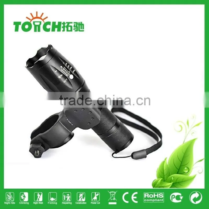 SOS defensa persona flashlight bicycle lights XML-T6 super waterproof led flashlight Zoomable Rechargeable for outdoor camping
