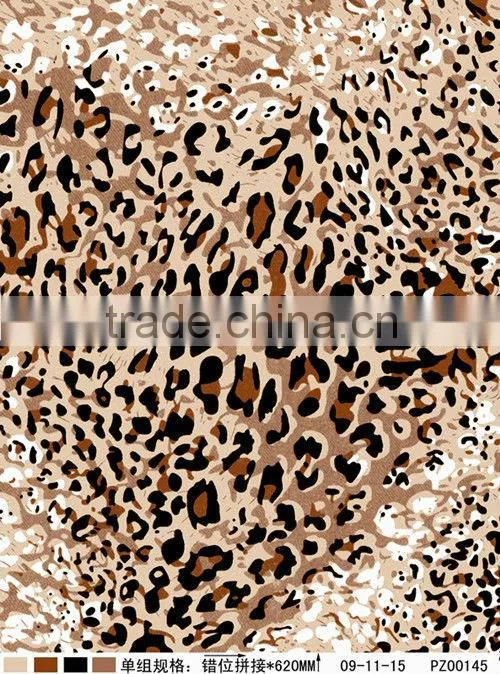 fashion design leopard print satin fabric