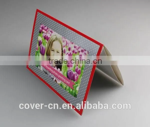 Insertable photos recordable greeting card