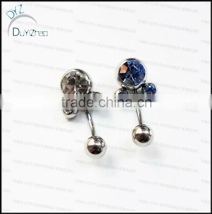 Navel ring in stainless steel jewelry cute indian navel piercing