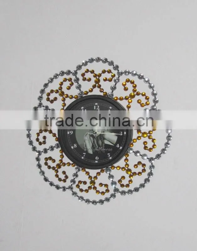 100760EA -Acrylic Diamond Metal Wall Clock