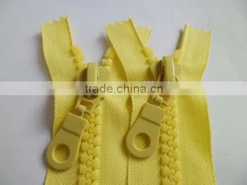 8# plastic resin zipper close end zipper pipa puller auto-lock zipper slider garment zipper