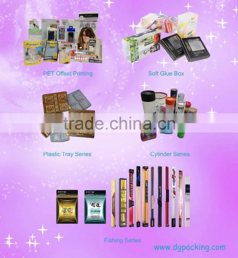 Plastic clear PVC PP PET cylinder tube packaging box with handle