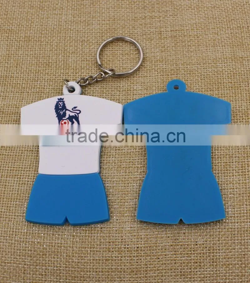 Wholesale cheap custom T-shirt shaped PVC keyring
