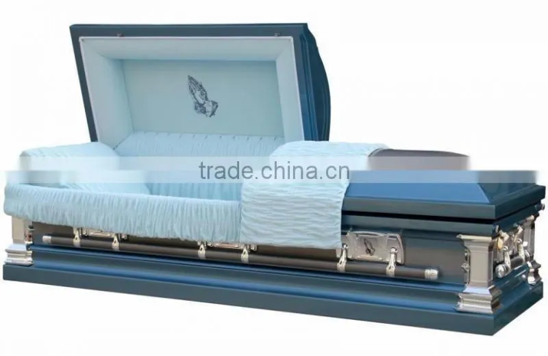 High quality praying hand metal casket and coffin 15905