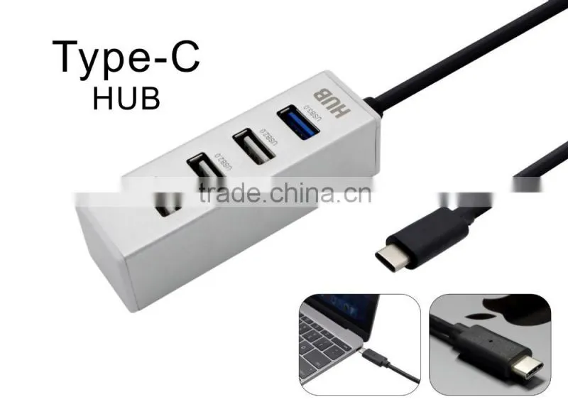 USB 3.1 Type-C USB-C Hub Type-C USB3.1 Hub 7 port USB 3.0 with Individual Switch and Indicator Light