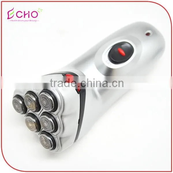 Electric Rechargeable Cordless Six Heads Rotary Shaver Razor
