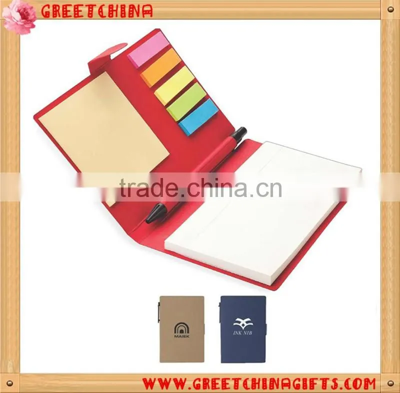 Cheap spiral kraft paper notebook with pen