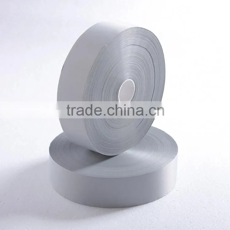 china custom printed fluorescent safety warning reflective tape for clothes caps bags