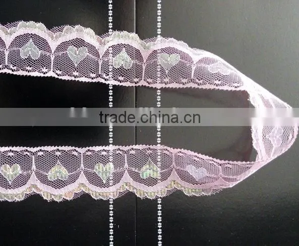 Polyester stretch lae elastic trim 4cm