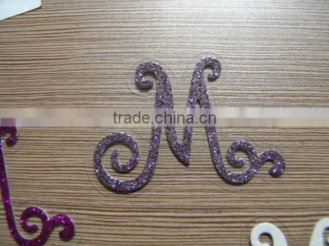 9x9 inch 2mm thickness decorative glitter gold eva sticker