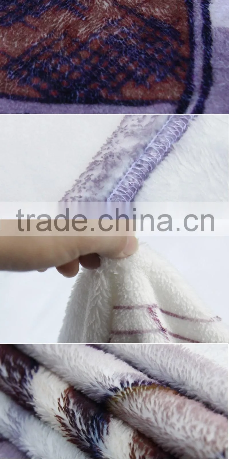 Wholesale home printing custom made fur blanket