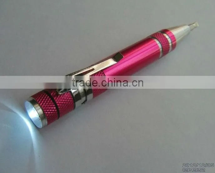 led aluminum alloy pen light&flashlight&torch multi tool led flashlight