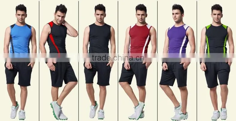 Men's Dry Fit Fitness Shirts 10% Spandex 90% PTT Dri Fit Shirts Wholesale