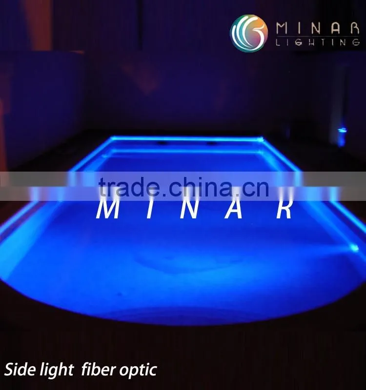 High quality 10mm pof side glow swimming pool fiber optic lighting