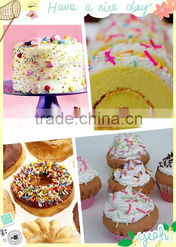 Edible yellow sprinkles for cake decorations