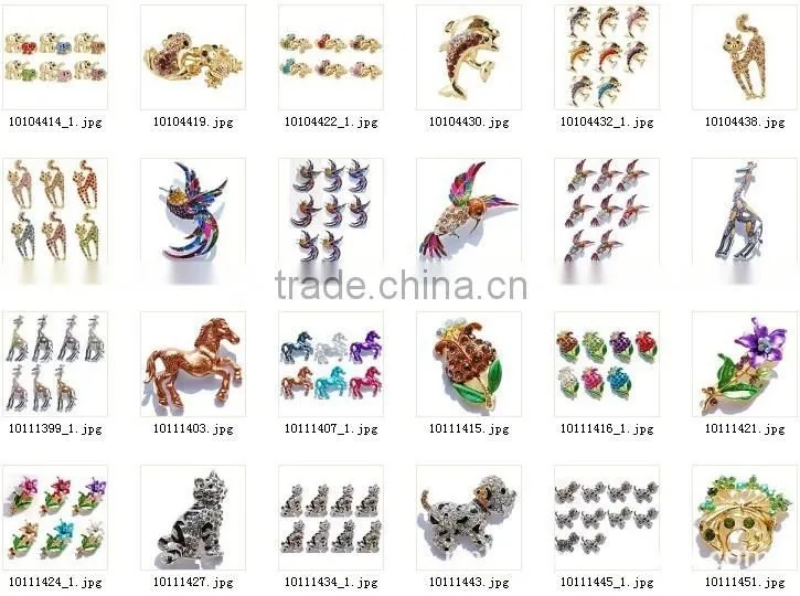 many styles! christmas animal metal brooch for girls