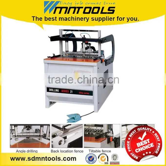 Multiple spindle boring machine for furniture production