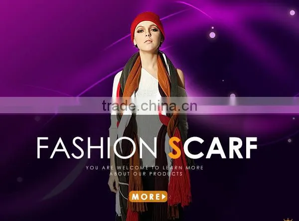 Stock Item beautiful bright orange loop scarf knit female winter neck warmer