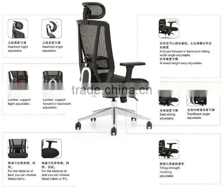 Sunshine Furniture Pu Executive Office Chair Tilt Mechanism Suppliers