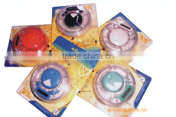 Multifunctional Round Shape 4 Compartments Alarm Pill Box digital Timer Countdown Timer