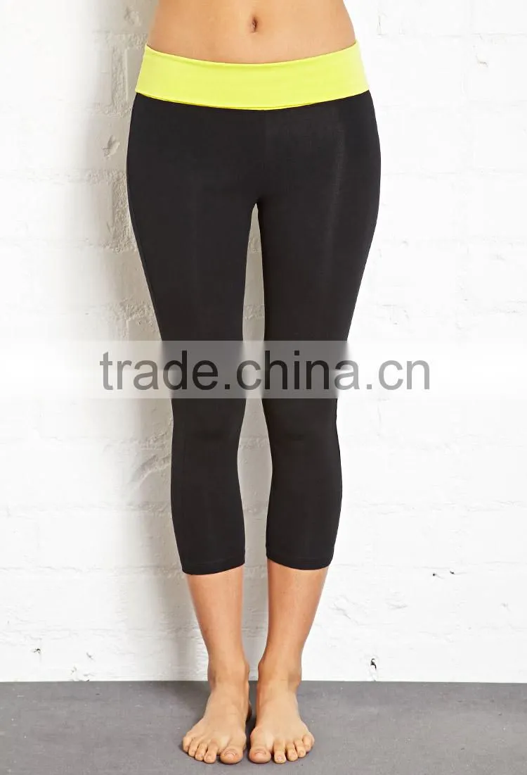 2015 newest girl's sexy yoga gym pants fashion crop pants