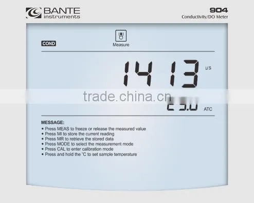 Bante904 Multifunction Conductivity/TDS/Salinity/Resistivity/DO Meter (CE Certificate)
