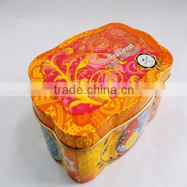 cute flower and durable mooncake metal gift tin box for kids