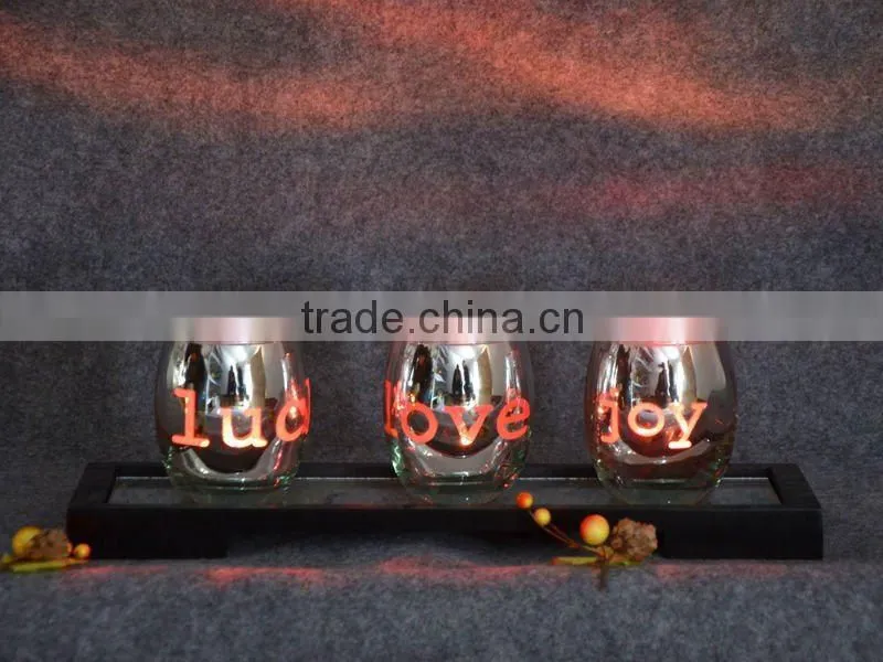 Valentine's Day glass candle holder