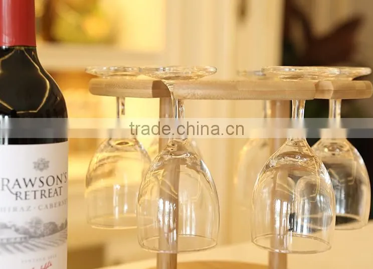 Bamboo wine glass rack