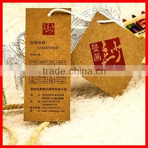 Luxury Colorful Printed Paper Hang tag With Rope For Clothing Wholesale