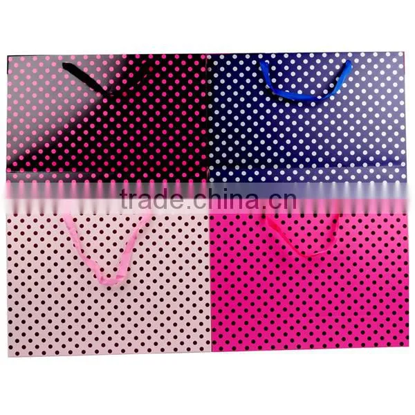 Luxury Small Dots Print Paper Gift Bag