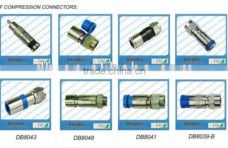 CCTV plastic Audio Video RCA cables coaxial connector