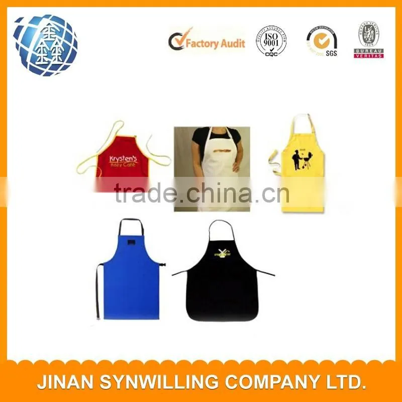 100% cotton apron Yellow 3D Printed Aprons Kitchen Cooking Home BBQ Apron Party