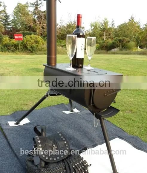 portable cold-rolling steel wood burn camping stove