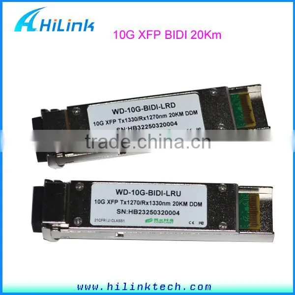 10G BiDi 1270/1330 20km XFP with Simplex LC connector,SM DDM Cisco Compatible