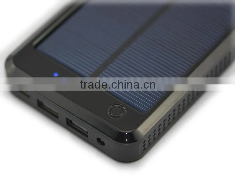 portable power bank solar charger with black