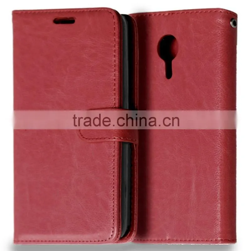 Mobile Phone PU Leather Flip Card-slot Case for Meizu MX5