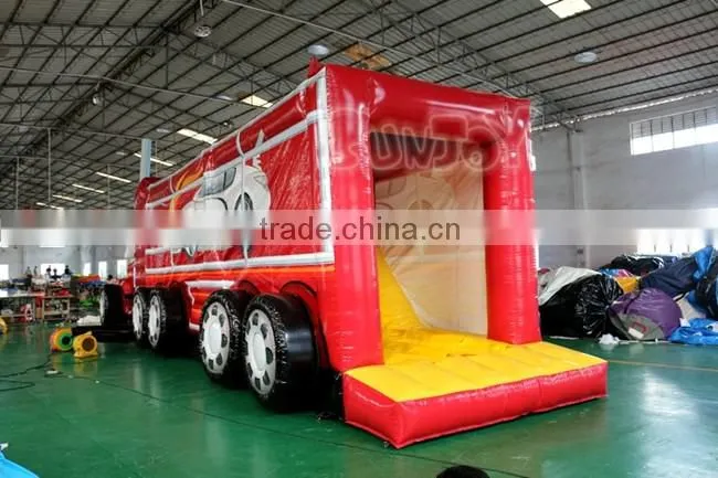 EN14960 Fantastic Red Car Inflatable Obstacle Course