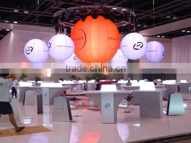 hot sell 1.5m Diameter Advertising Inflatable Trip led Balloon with printed stand LED Balloon for Concert or Action or Party