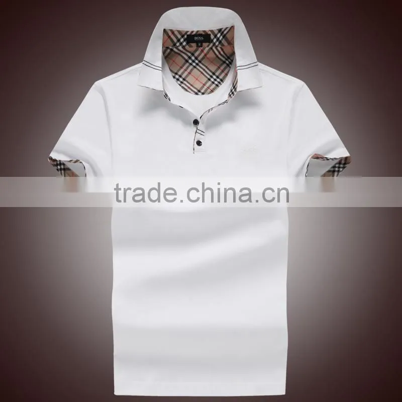 100% white polyester t-shirt customed