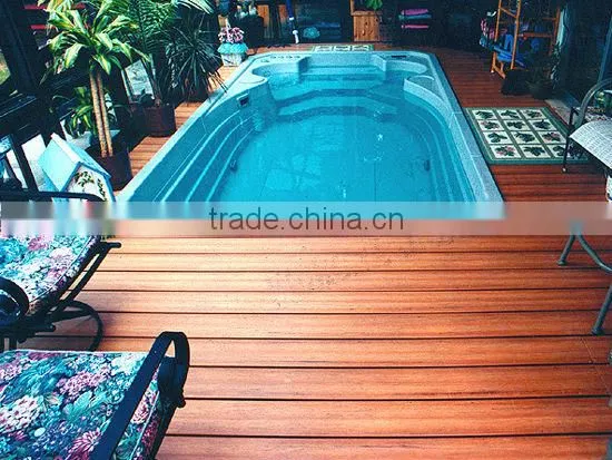Solid WPC Outdoor Flooring , Eco-friendly Plastic Floor