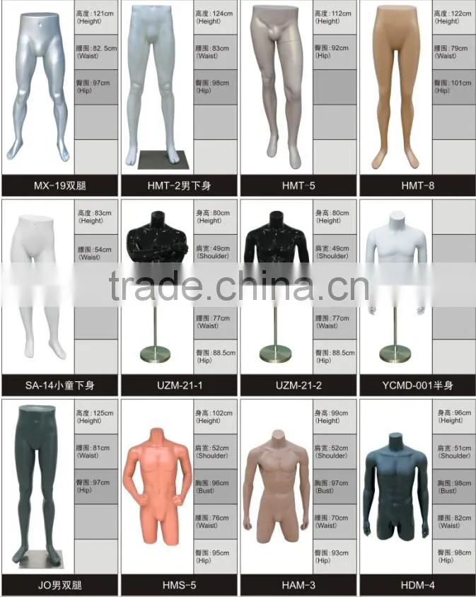 Wholesale luxury Glossy white custom men mannequin torso