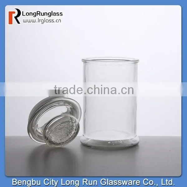 LongRun 364ml China old fashined products fancy glass container durable glass jar with glass lid