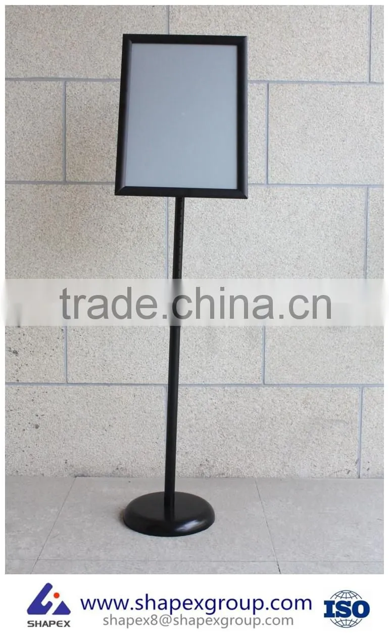 Custom indoor metal sign board post stand