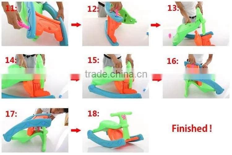Kids animal folding rocking chairs rocking horse