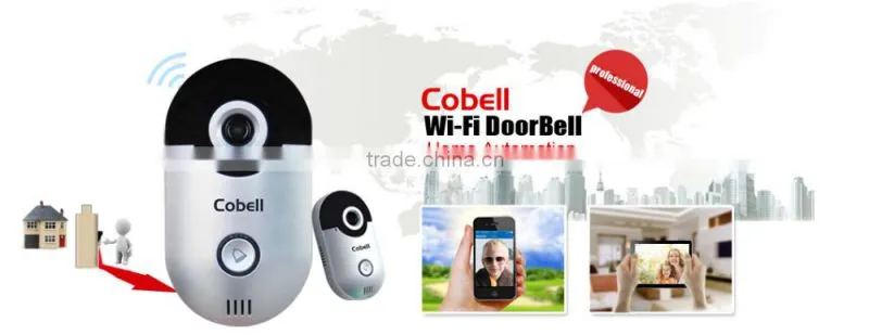 Ring Tone Video door phone, 2016 new zilink Cobell p2p intercom wifi doorbell camera